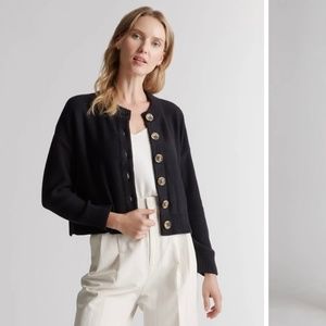 Quince Black Women's Cardigan Sweater